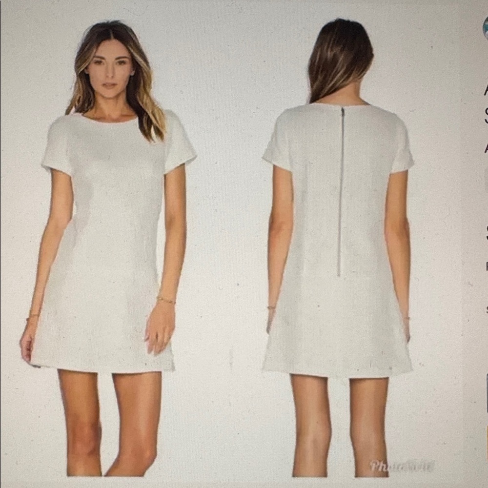 Alice + Olivia White Textured Drop Waist  Mini Dress size 0 Graduation